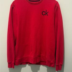Calvin Klein Vibrant Red Crew Neck Sweater